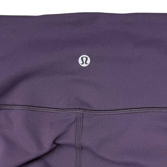 LULULEMON Power Lines Crop 21" Sz 6 Cyber Dark Chrome - Picture 7 of 8